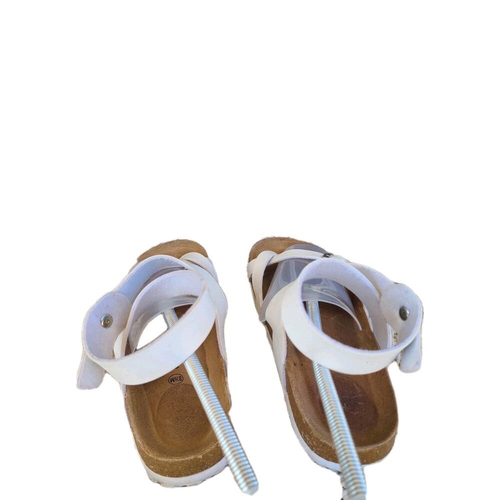 Cushionaire Lara White Strappy Gladiator Style Sandals Womens 8.5M Ankle Strap - Picture 5 of 10